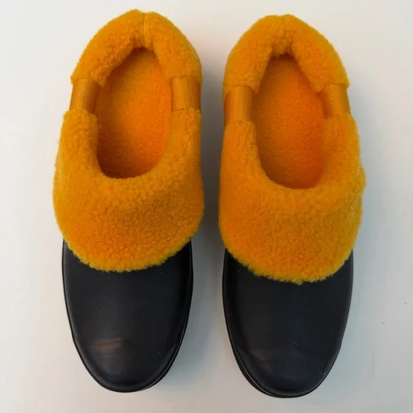 *New* Hunter Women's Play Sherpa Insulated Clogs in Black and Orange, Size 8 - Picture 3 of 8
